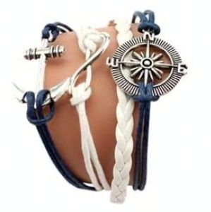 🧭Nautical Leather Bracelet
